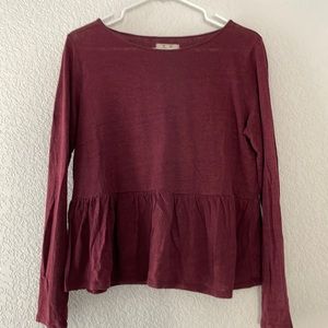 Madewell Peplum Top size Medium